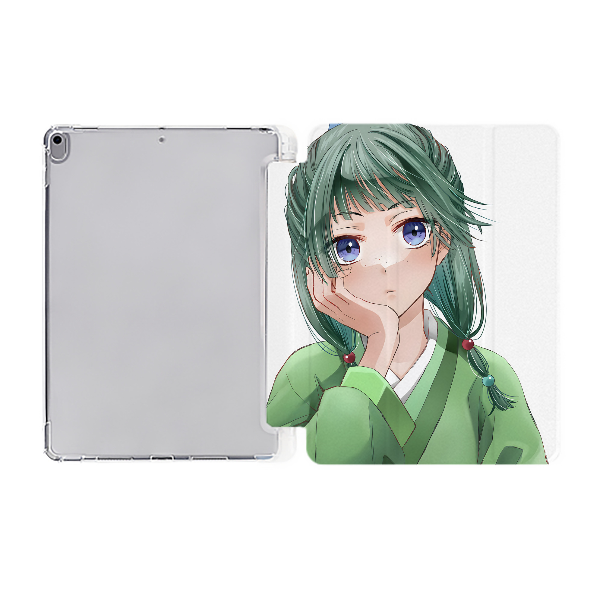 （画像用） 薬屋のひとりごと The Apothecary Diaries IPad ケース ペン収納付き 三つ折りスタンド PUレザー×シリコン 対応機種9.5/10.5/10.9インチ